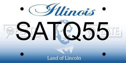 SATQ55 Illinois License Plate