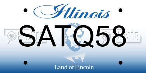 SATQ58 Illinois License Plate