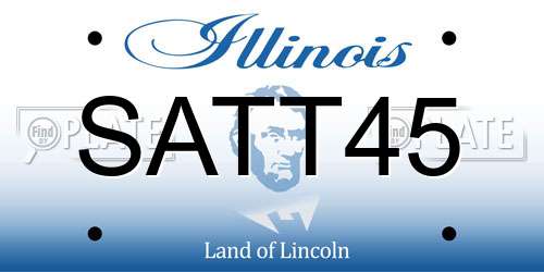 SATT45 Illinois License Plate