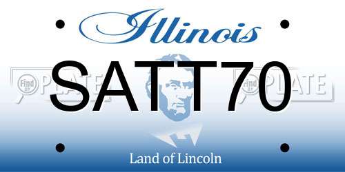 SATT70 Illinois License Plate