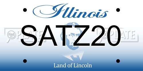SATZ20 Illinois License Plate