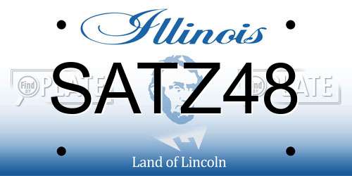 SATZ48 Illinois License Plate