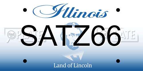 SATZ66 Illinois License Plate