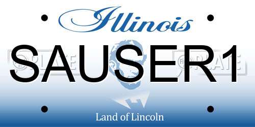 SAUSER1 Illinois License Plate