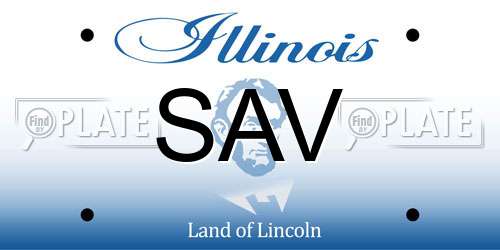 SAV Illinois License Plate