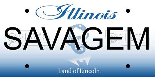 SAVAGEM Illinois License Plate