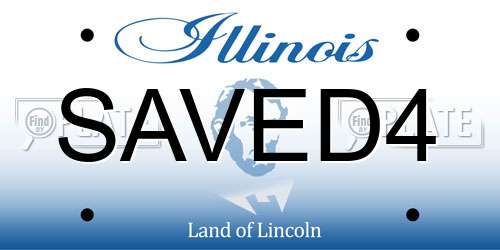SAVED4 Illinois License Plate