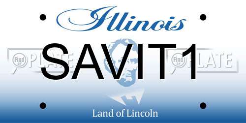SAVIT1 Illinois License Plate