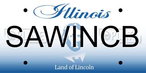 SAWINCB Illinois License Plate