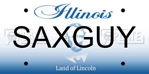 SAXGUY Illinois License Plate