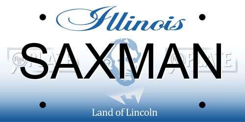 SAXMAN Illinois License Plate
