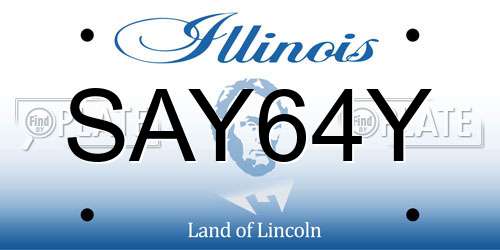 SAY64Y Illinois License Plate