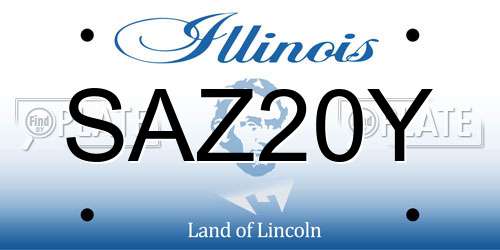 SAZ20Y Illinois License Plate