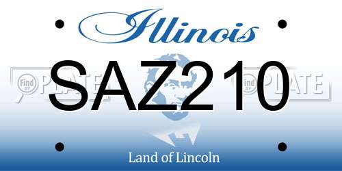 SAZ210 Illinois License Plate