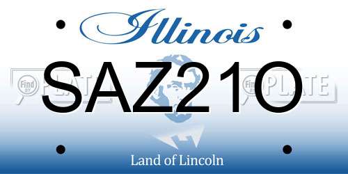 SAZ21O Illinois License Plate