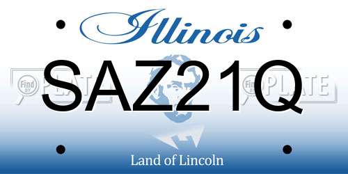 SAZ21Q Illinois License Plate