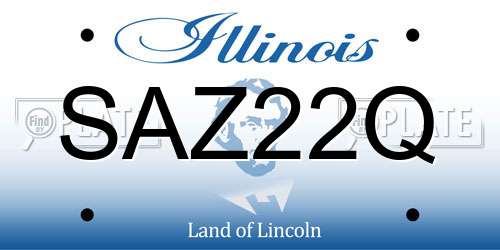 SAZ22Q Illinois License Plate