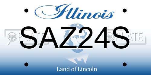 SAZ24S Illinois License Plate