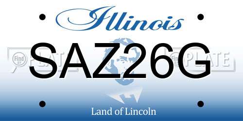 SAZ26G Illinois License Plate