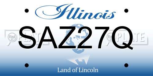 SAZ27Q Illinois License Plate