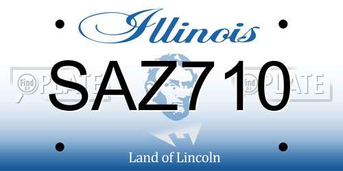 SAZ710 Illinois License Plate
