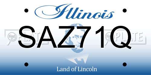 SAZ71Q Illinois License Plate
