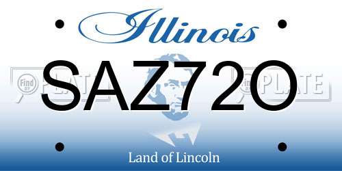 SAZ72O Illinois License Plate