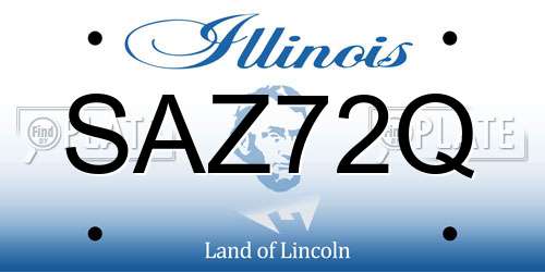 SAZ72Q Illinois License Plate