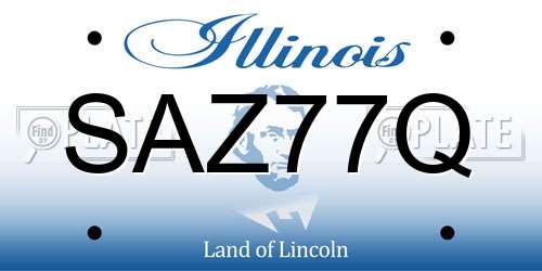 SAZ77Q Illinois License Plate
