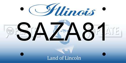 SAZA81 Illinois License Plate