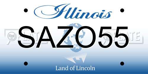 SAZO55 Illinois License Plate