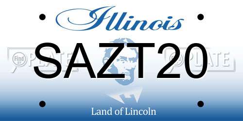 SAZT20 Illinois License Plate