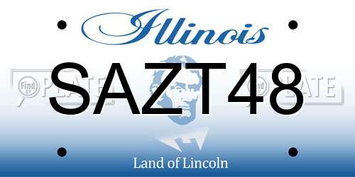SAZT48 Illinois License Plate