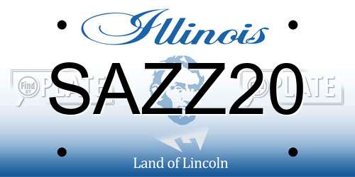 SAZZ20 Illinois License Plate