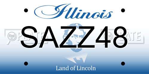 SAZZ48 Illinois License Plate