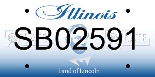 SB02591 Illinois License Plate