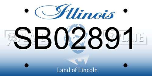 SB02891 Illinois License Plate