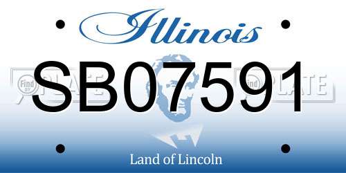 SB07591 Illinois License Plate