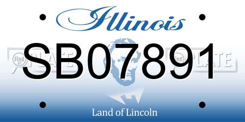 SB07891 Illinois License Plate