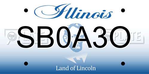 SB0A3O Illinois License Plate