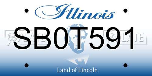 SB0T591 Illinois License Plate