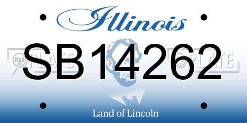 SB14262 Illinois License Plate