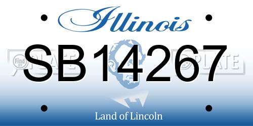 SB14267 Illinois License Plate