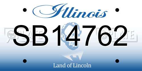 SB14762 Illinois License Plate