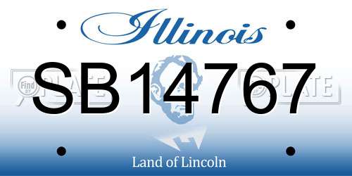 SB14767 Illinois License Plate