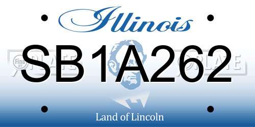SB1A262 Illinois License Plate
