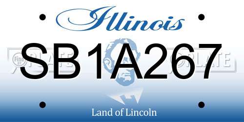 SB1A267 Illinois License Plate
