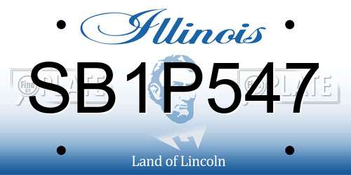SB1P547 Illinois License Plate