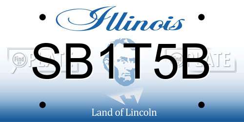 SB1T5B Illinois License Plate