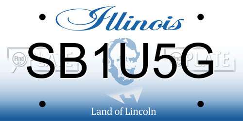 SB1U5G Illinois License Plate